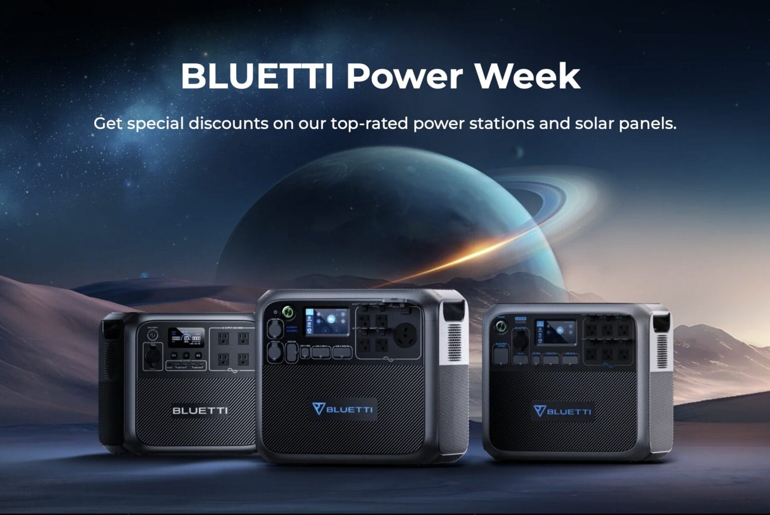 Deals in the Bluetti Power Week Sale can keep your home going in an outage, or live off the grid elsewhere.