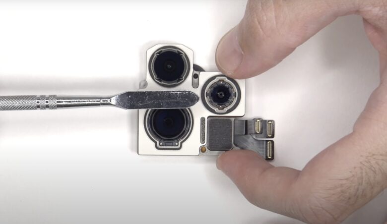 The video gives a good look at iPhone 15's three cameras.