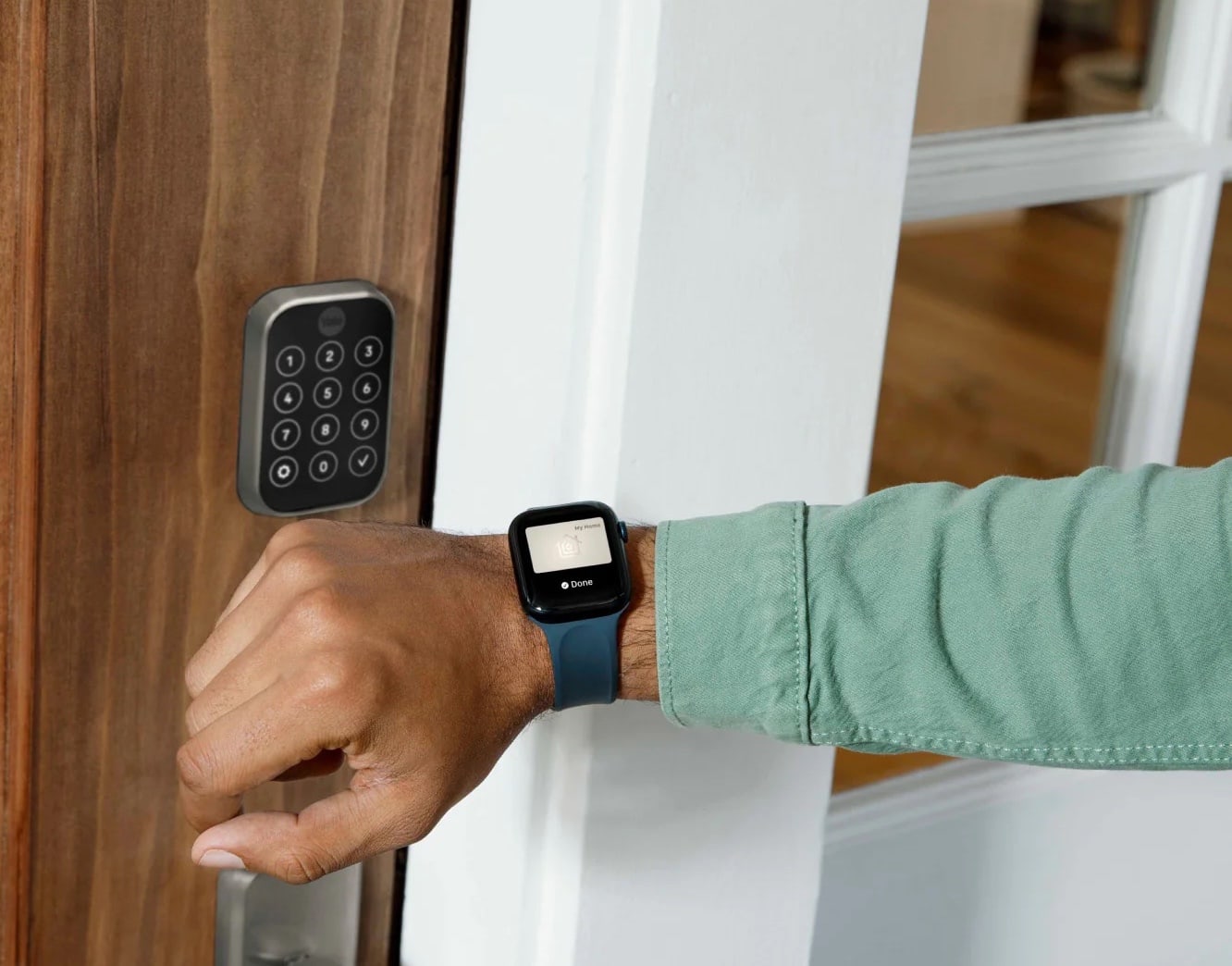 With Home Key, you can use your iPhone or Apple Watch to unlock the lock.