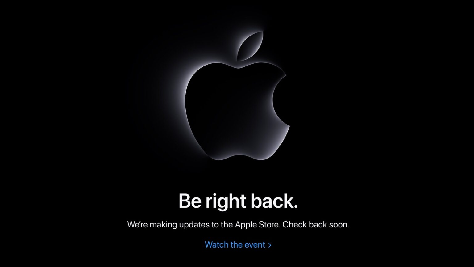 Apple store is down just before the start of the Scary Fast event.