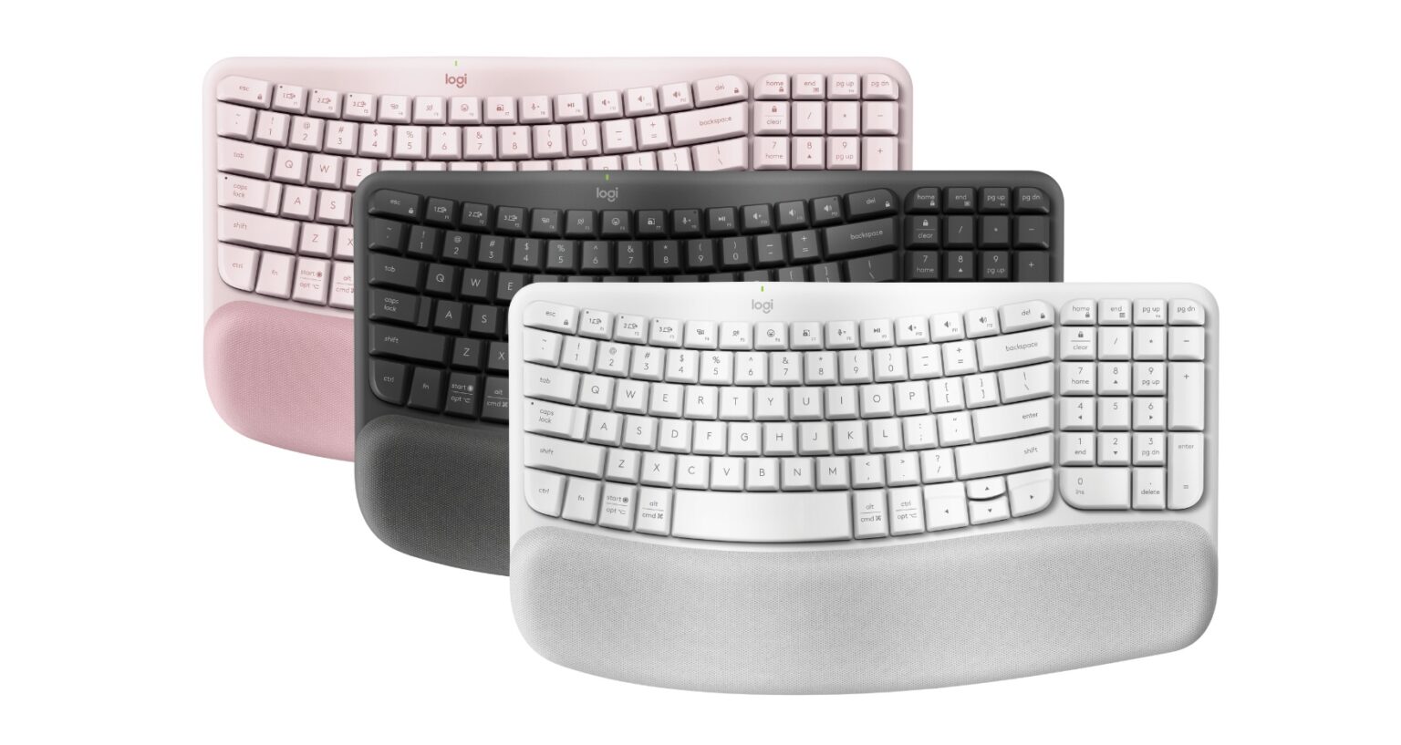 Logitech's Wave Keys keyboards are all about comfort and come in three color choices.
