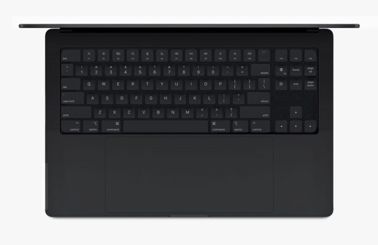 Edited image of a bigger blacker MacBook Pro