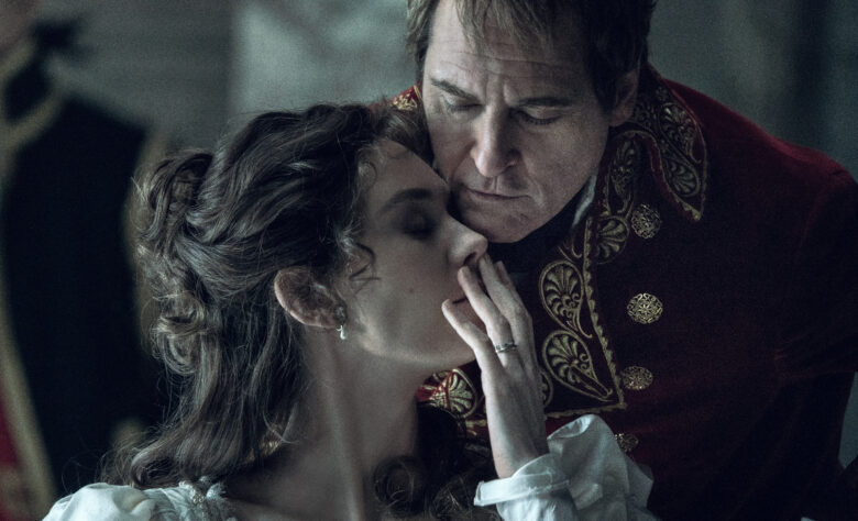 Vanessa Kirby and Joaquin Phoenix as Josephine and Napoleon.