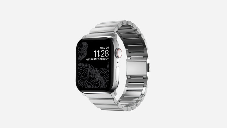 Nomad's Steel Band is the best stainless steel band for Apple Watch. It's made from high quality stainless steel with a polished finish.