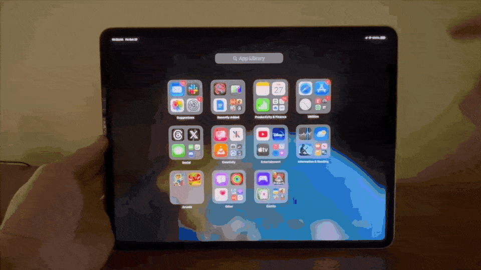 GIF showing Control Center
