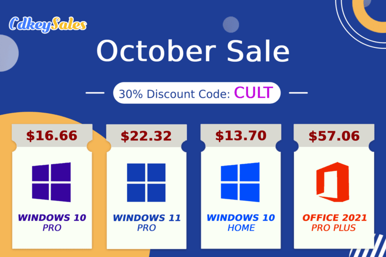 October is better with savings on genuine Microsoft software. Just head to CdkeySales.com using these links. And don’t forget to enter promo code CULT to get extra savings.