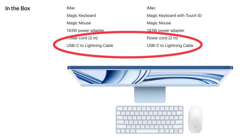 2023 iMac has to come with a Lightning cable.