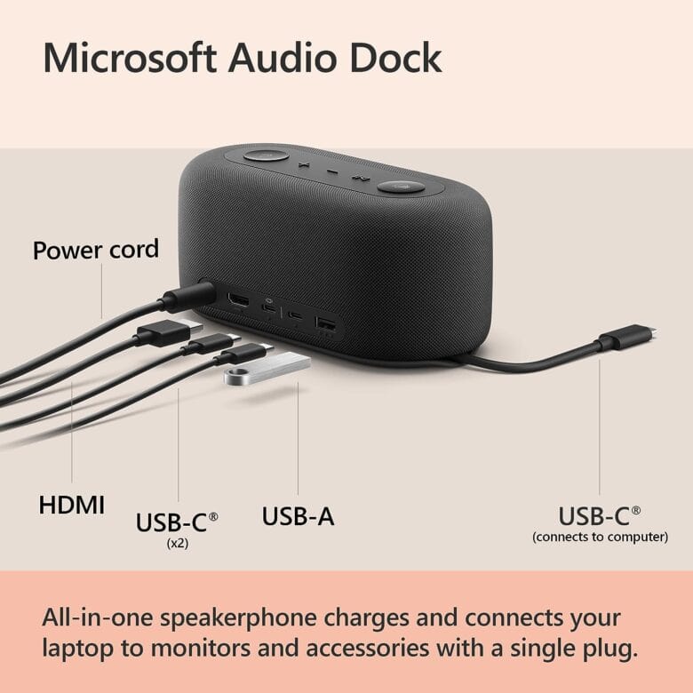 Microsoft Audio Dock back 