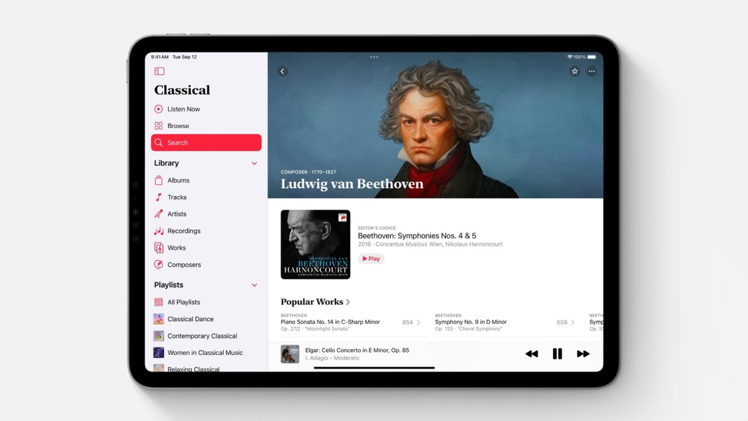 Apple Music Classical for iPad