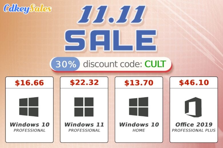 Scare up big savings on genuine Microsoft software. Just head to CdkeySales.com using these links. And don’t forget to enter promo code CULT to get extra savings.