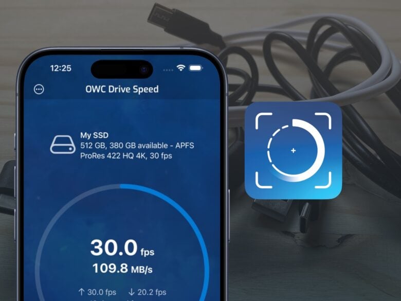 OWC Drive Speed app for iPhone