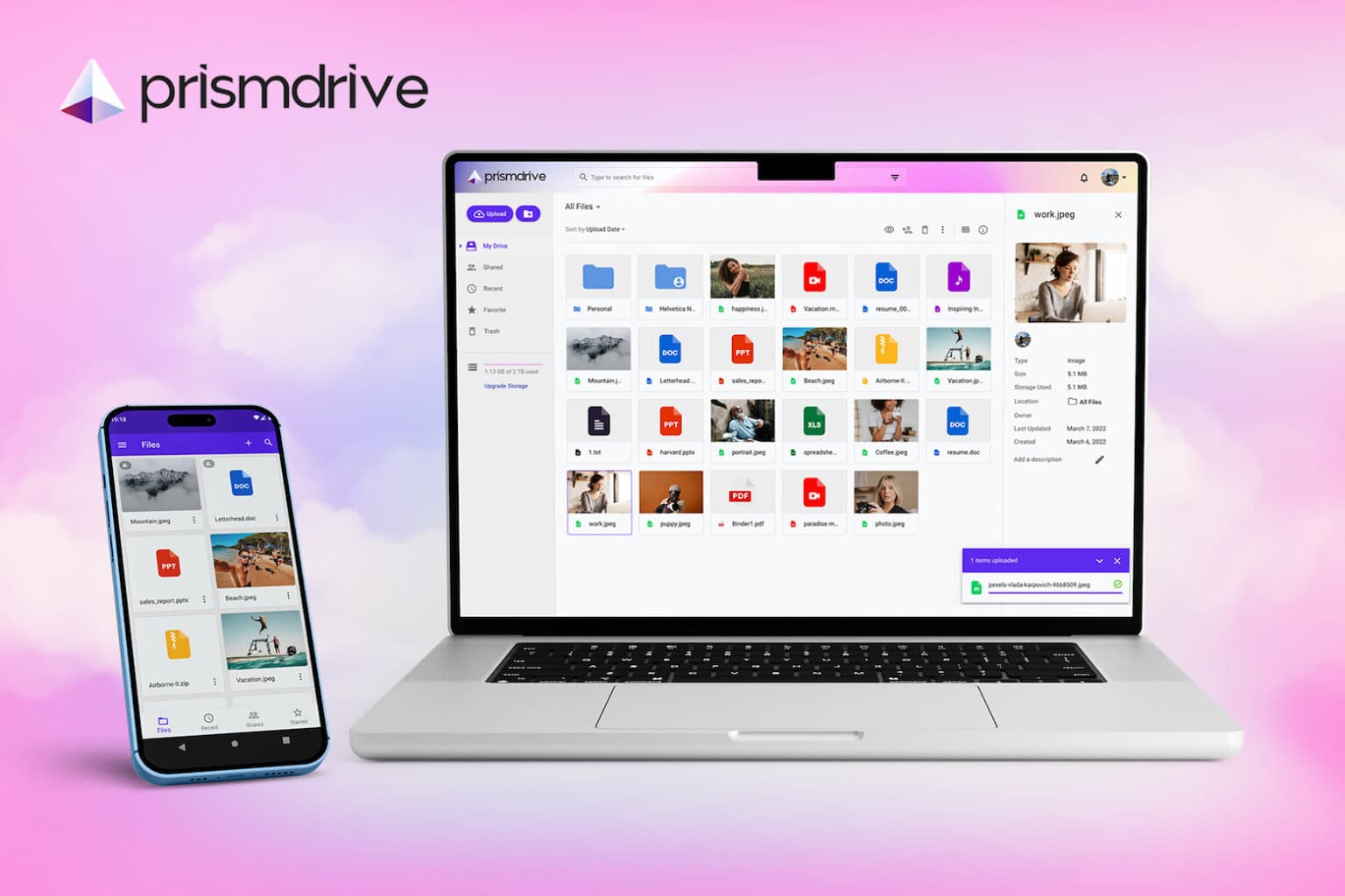 Prism Drive ad: Save on an iCloud alternative.
