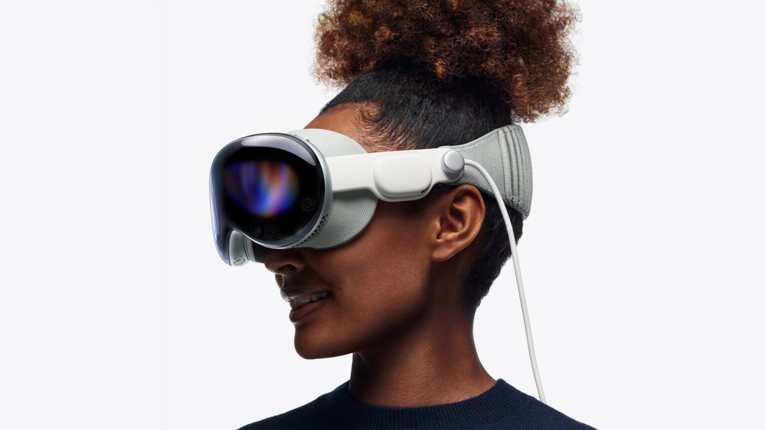 Apple Vision Pro AR headset Side View