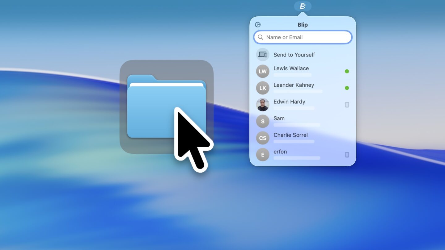 Image showing how to do Blip file transfers