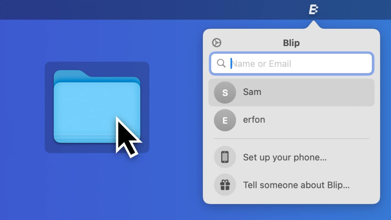 Blip file transfers
