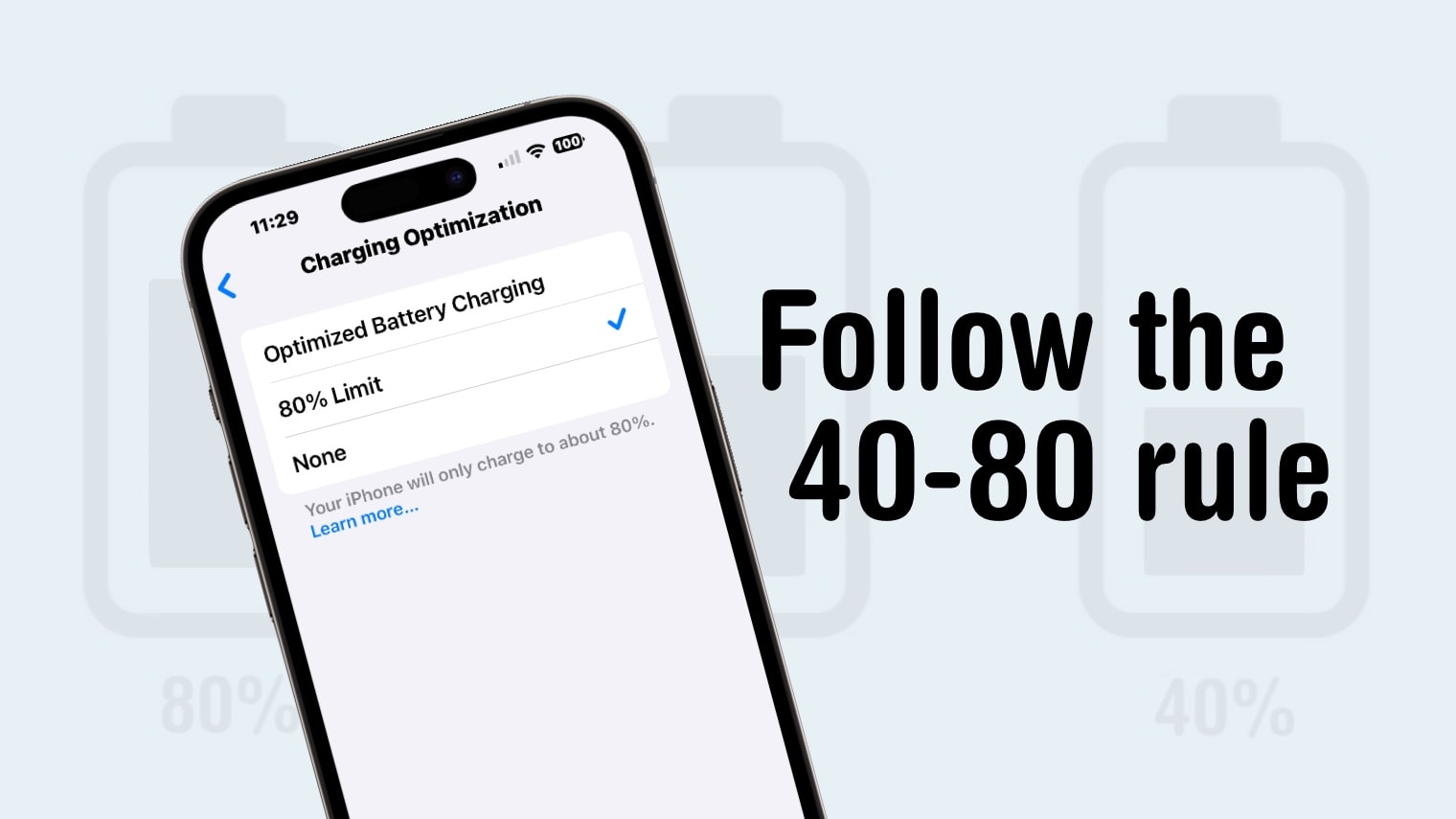 40 80 rule on iPhone