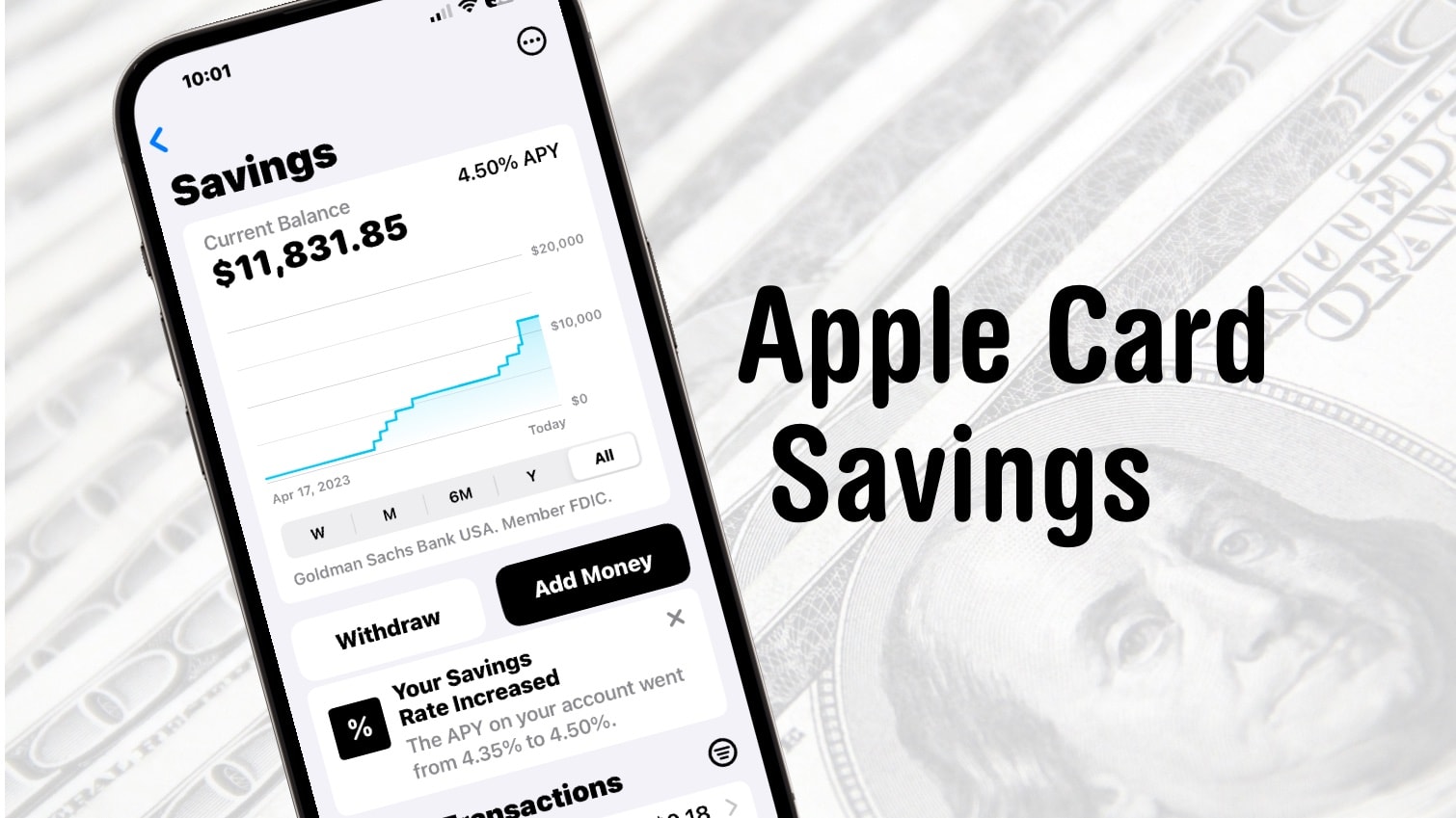 Apple Card Savings account at 4.5%