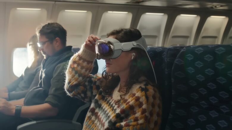 Apple Vision Pro on a Plane