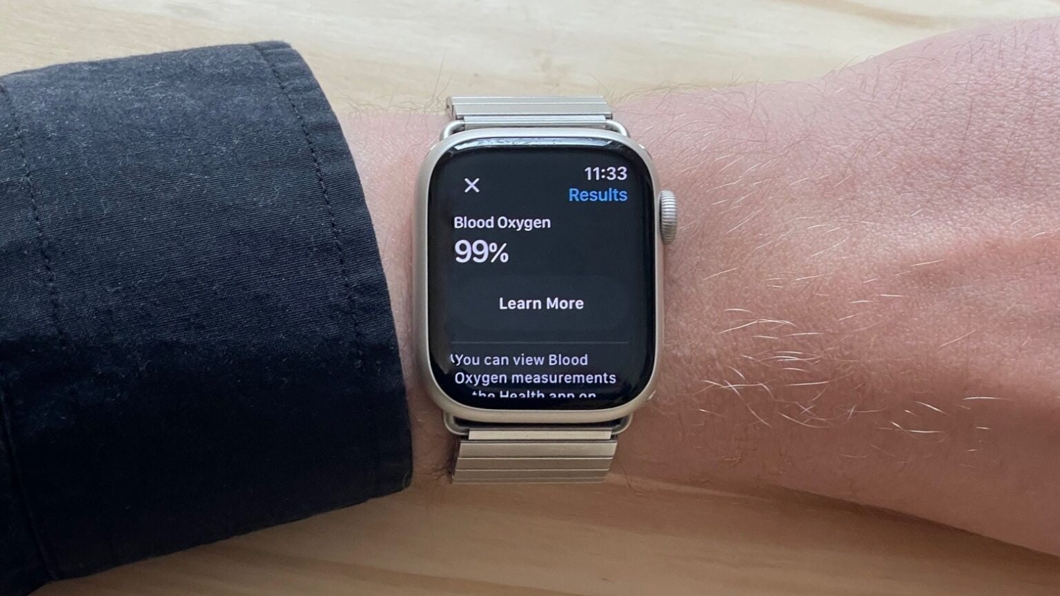 Apple Watch Series 7 running watchOS 10.3 has a fully functional Blood Oxygen app.