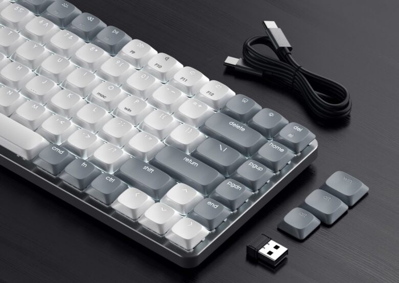 The Satechi SM1 keyboard offers multiple ways to connect to computers, plus removable key caps.