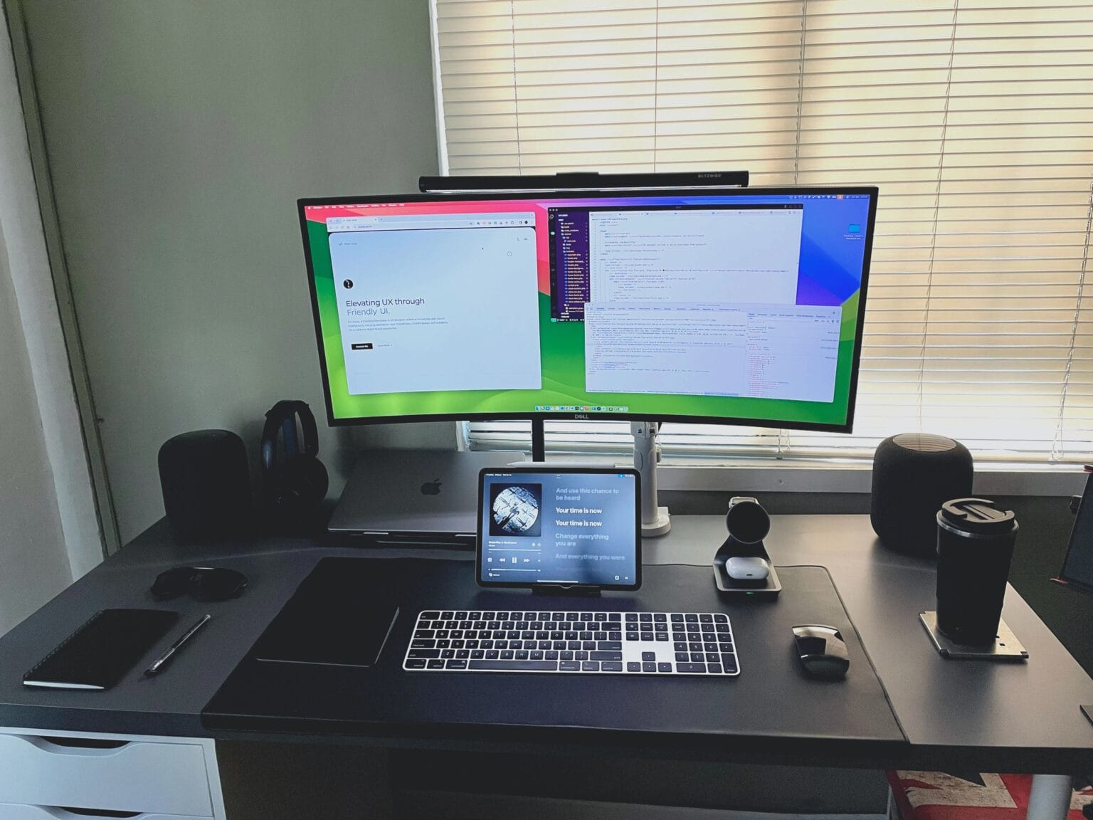 Dual HomePod MacBook Pro setup