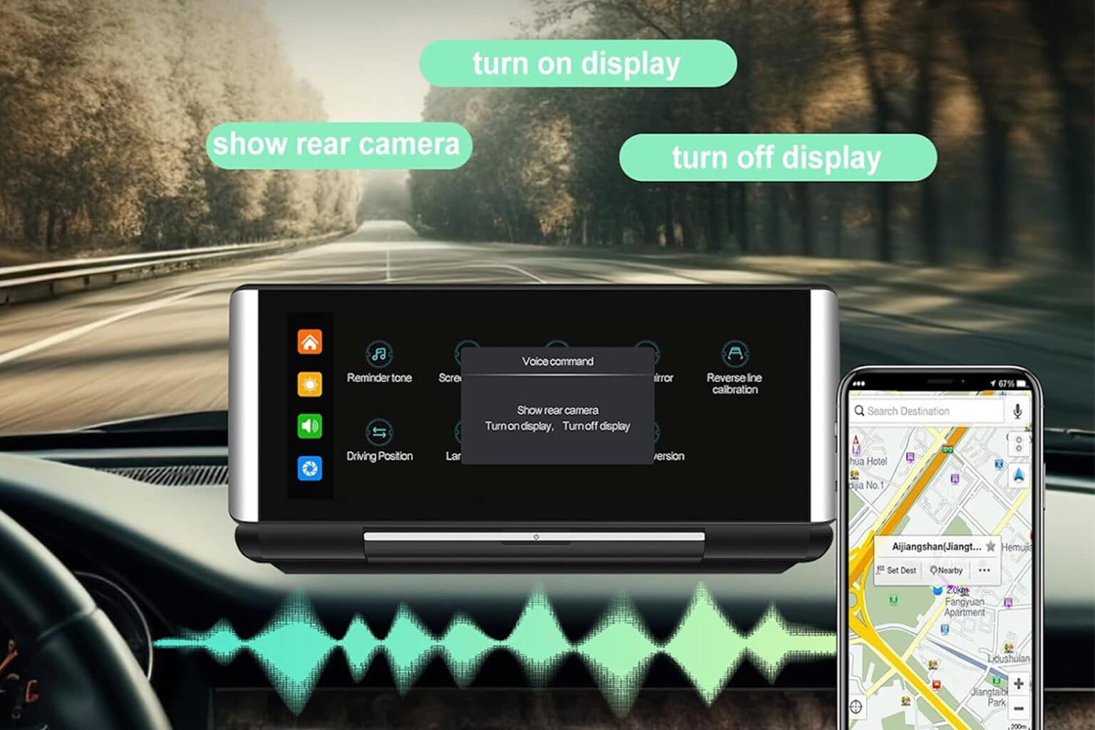 Equip any car with a voice-activated touchscreen for under $100.