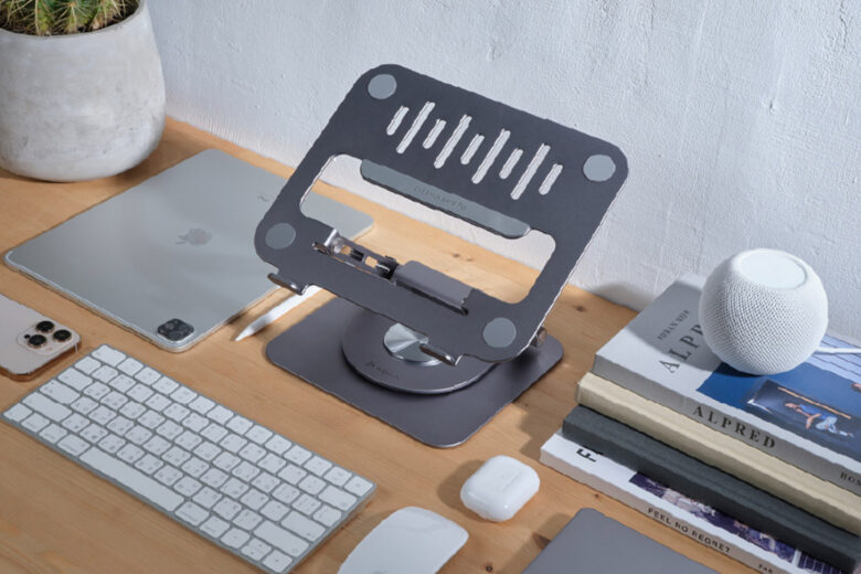 This adjustable laptop stand doubles as a 6-in-1 connector hub, now only $102.