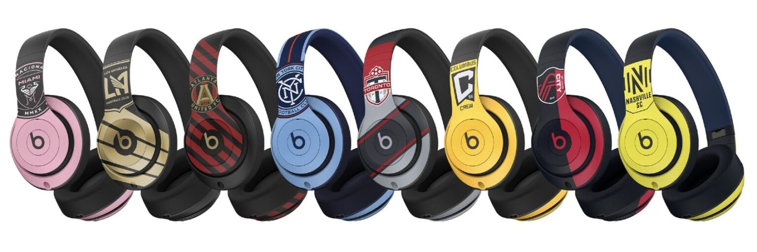Beats headphones for eight MLS teams show designs.