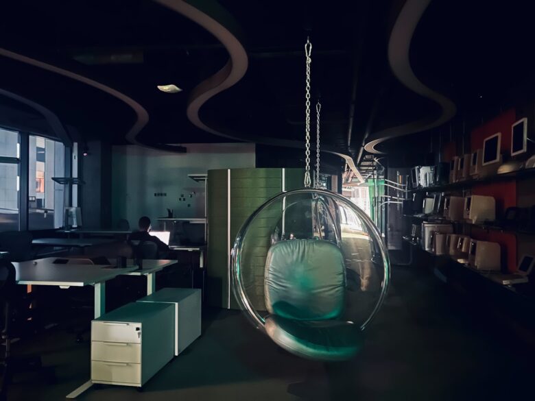 MacPaw Kyiv offices blackout MacPaw's office in Kyiv during a blackout.