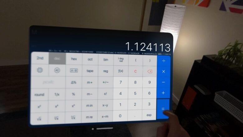 PCalc on Vision Pro