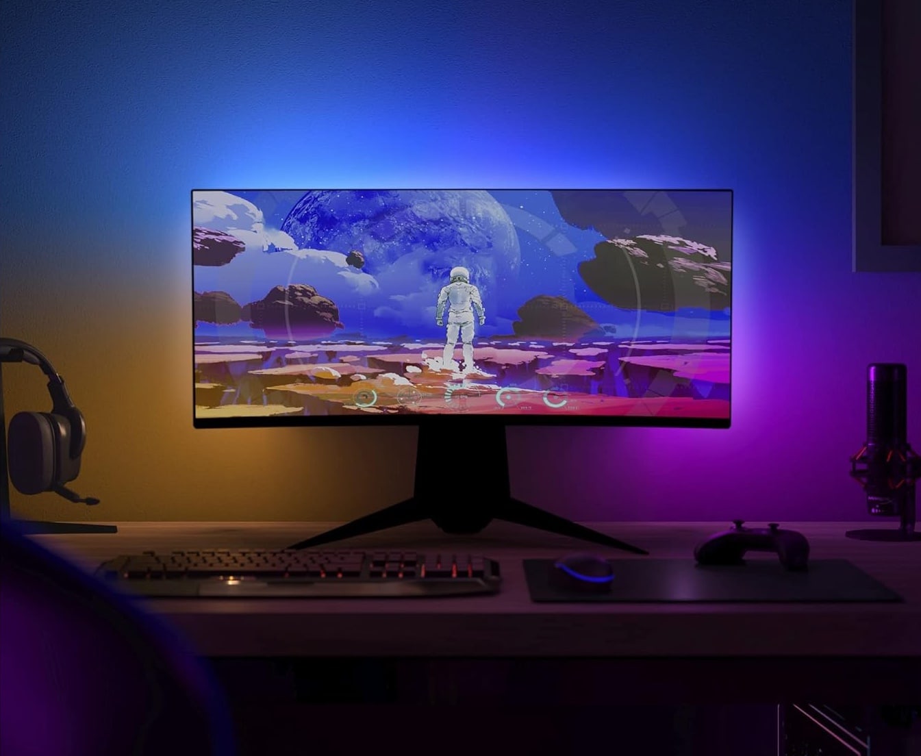 Philips Hue ambient lighting with Play Gradient Light Strip in setup