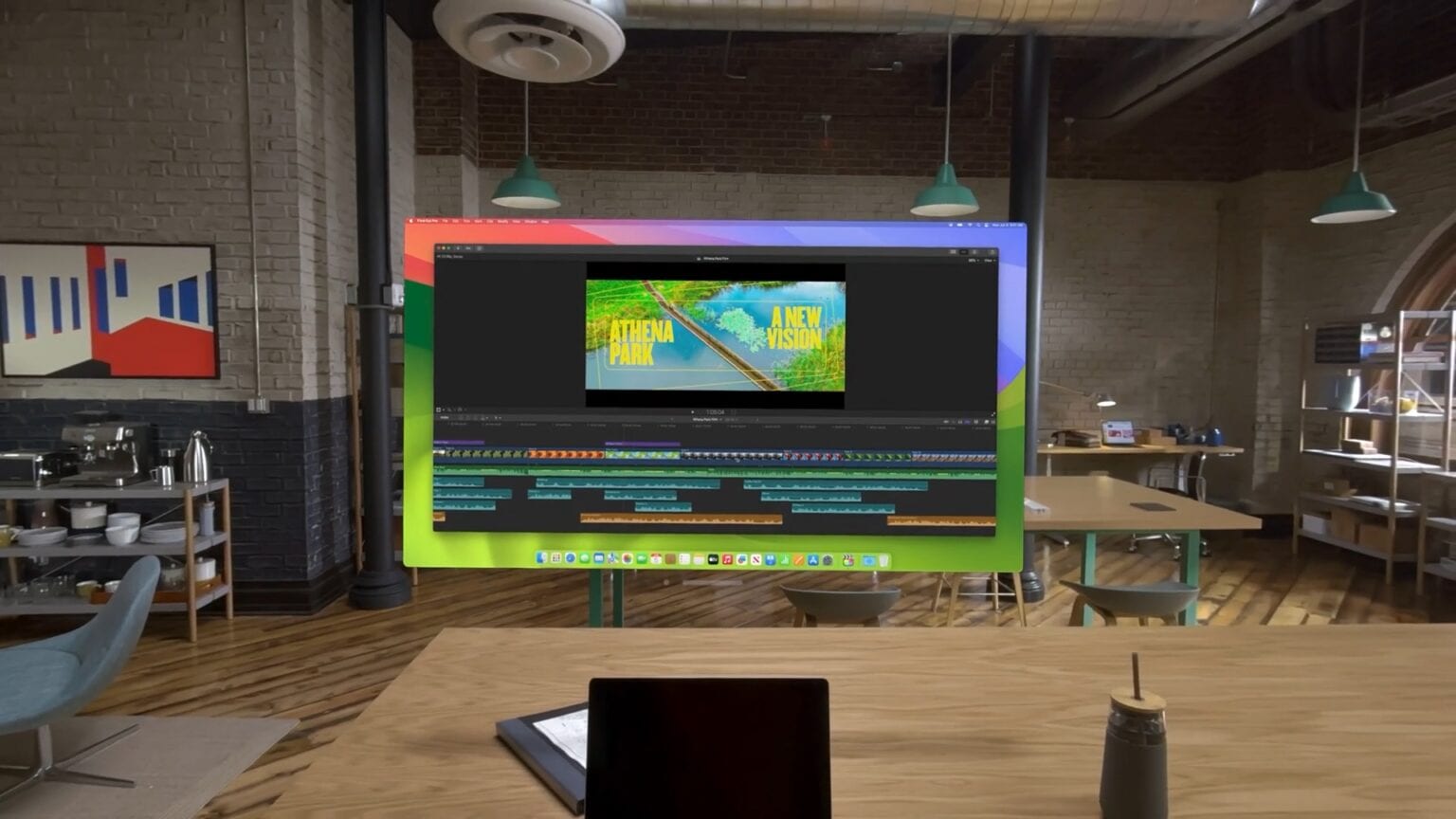 Virtual Mac display in Vision Pro