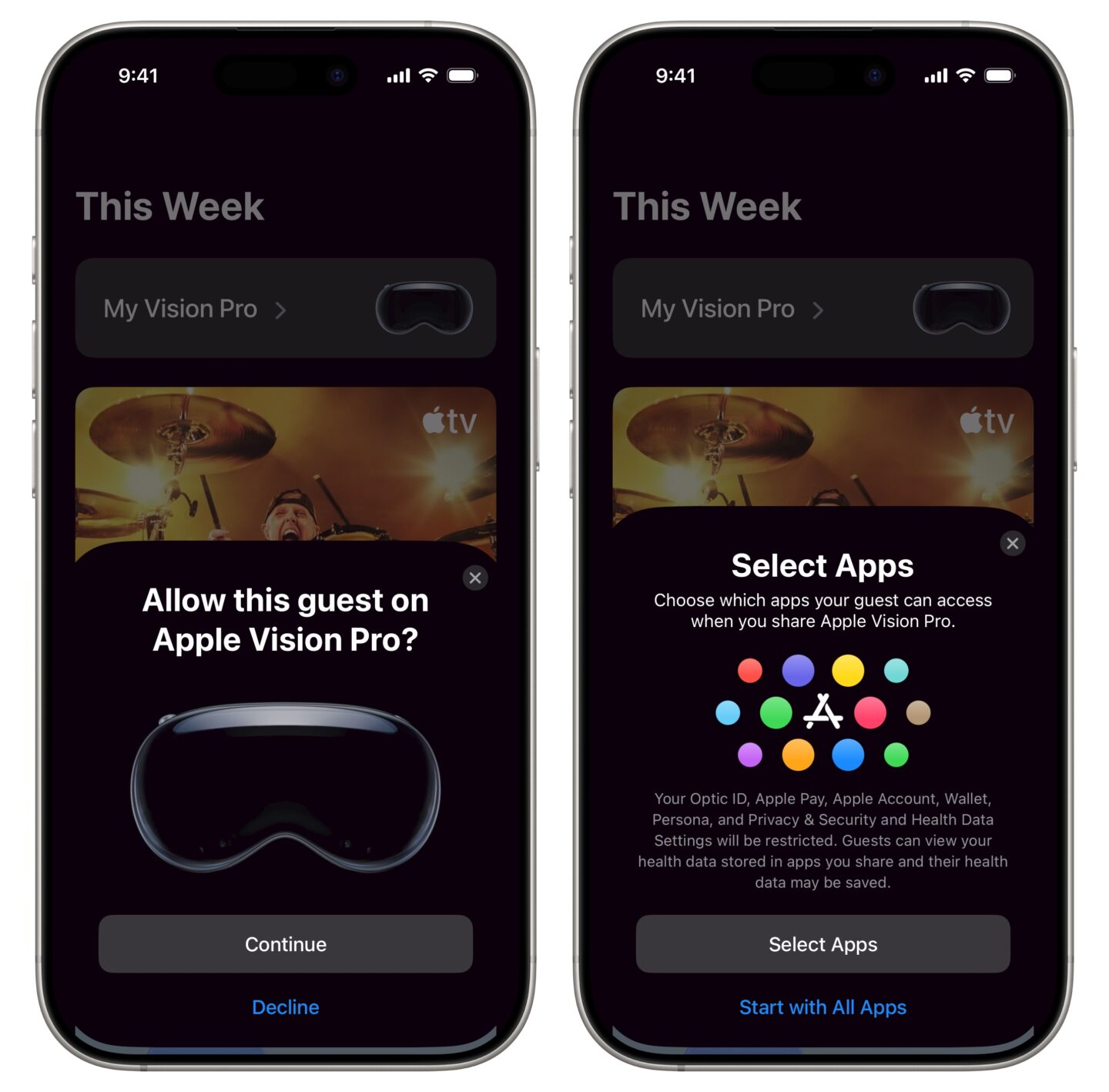 Setting up Guest Mode on the Vision Pro from an iPhone