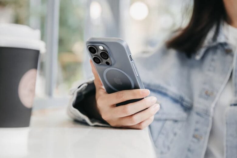iPhone 14 in a MagSafe case