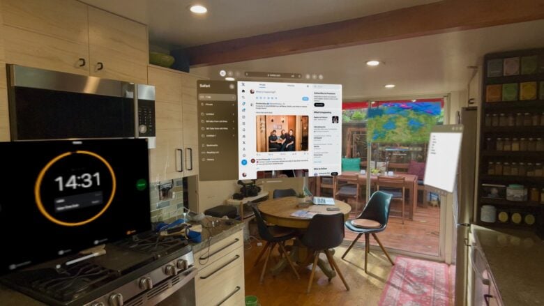 With Vision Pro, you can stick virtual apps all over the house.