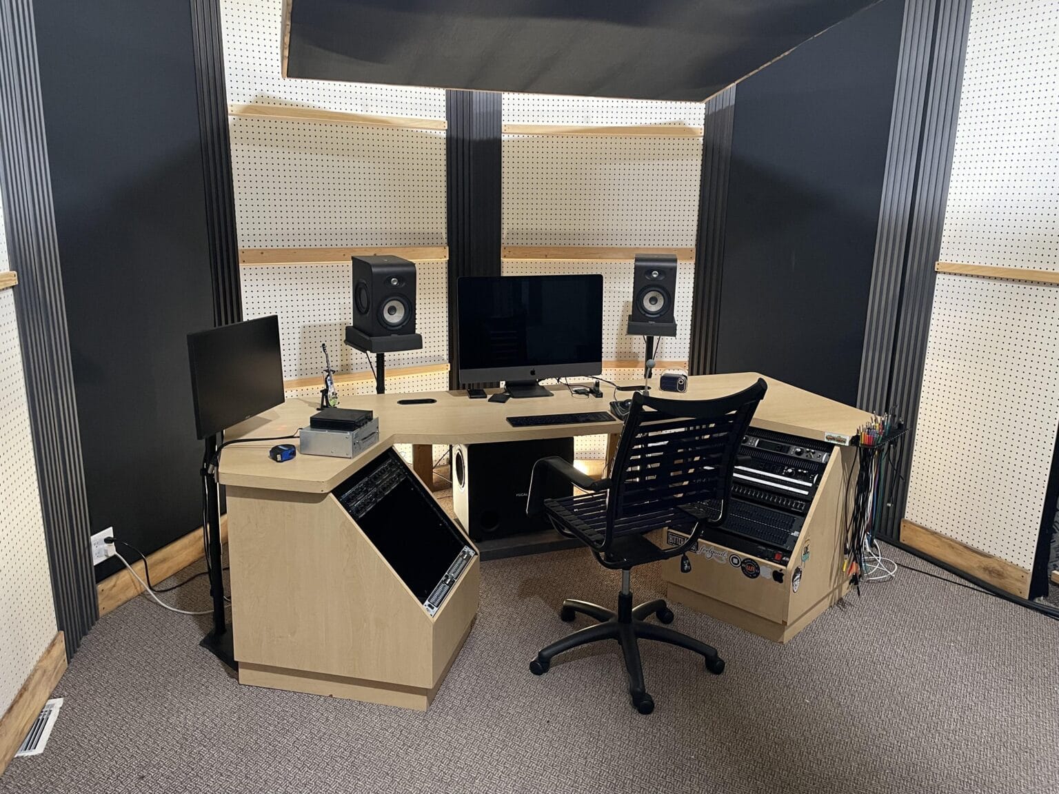 iMac Pro audio recording and mastering setup