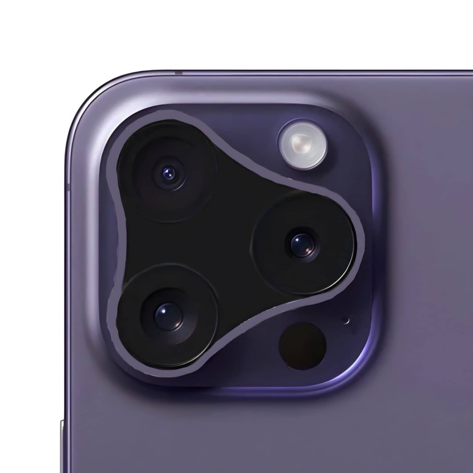 A mockup illustrates the latest iPhone 16 Pro camera rumor with a camera module that looks like a tricorne hat.