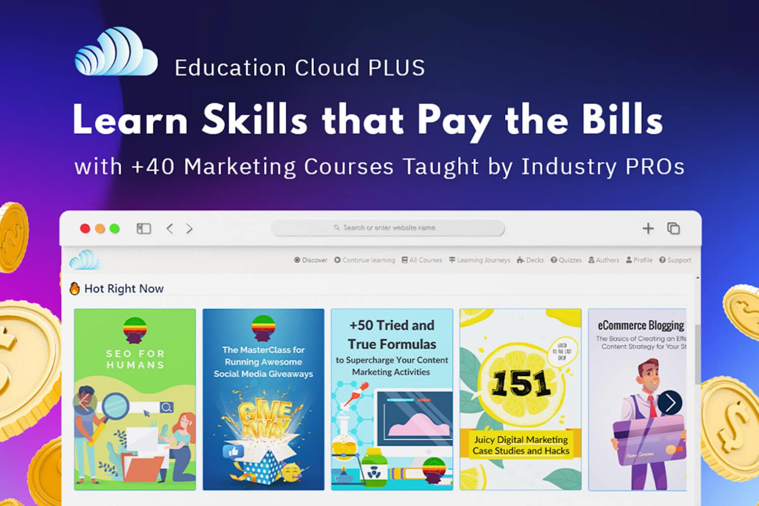 Get access to expert SEO and digital marketing courses for less than $40.