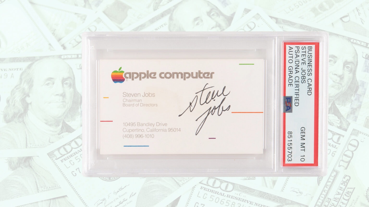 Would you pay $180,000 for Steve Jobs' business card?