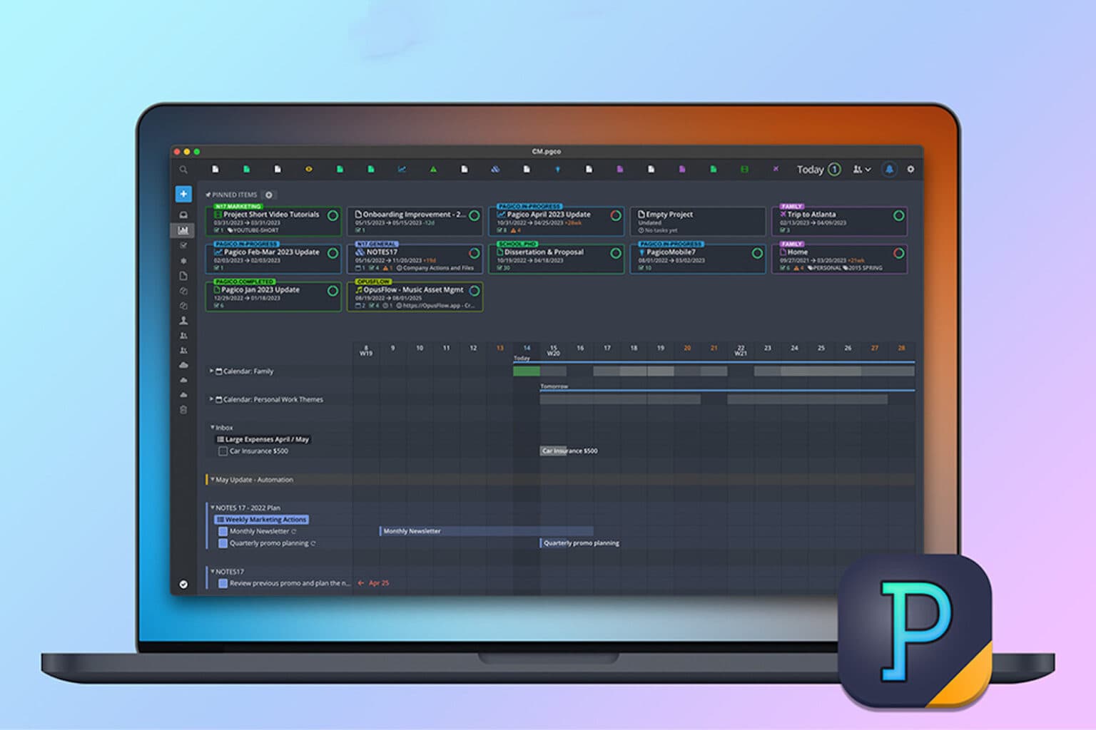 Let Pagico 10 task manager app for Mac or PC streamline your workday for less than $30.
