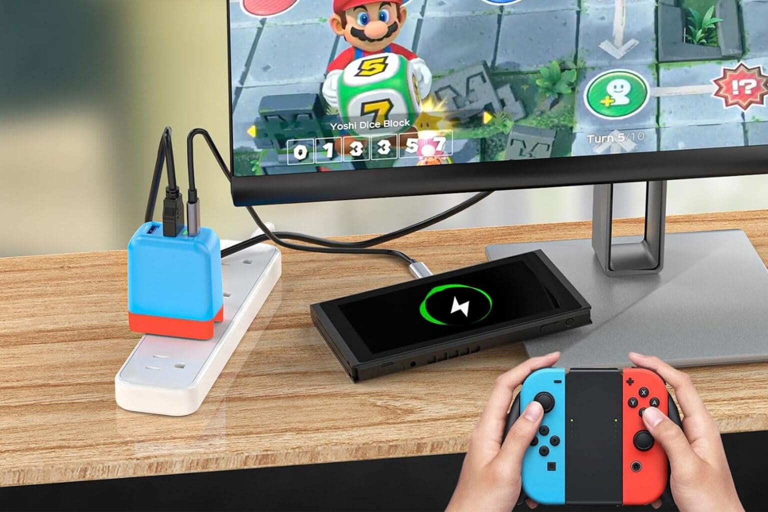 3-in-1 Nintendo Switch dock and charger.