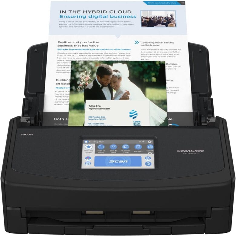 Best scanners for Mac top pick Fujitsu ScanSnap iX1600