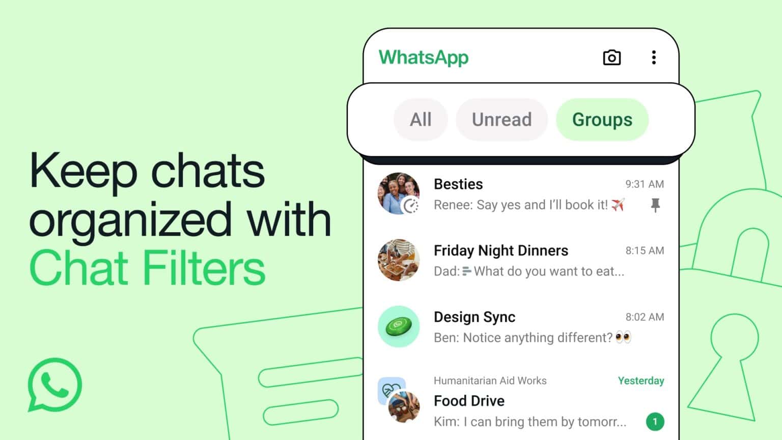 Chat Filters in WhatsApp