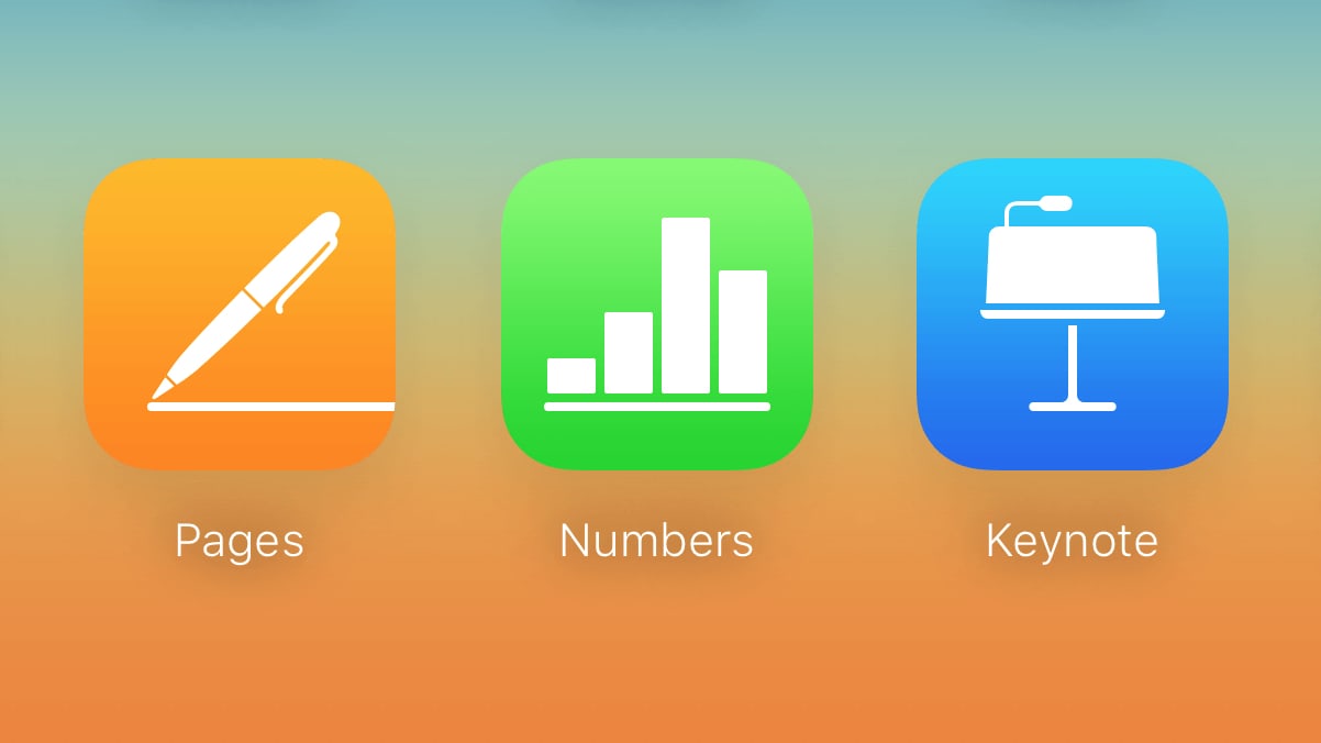 Apple iWork is Pages, Numbers and Keynote