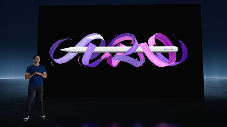 John Ternus shows off Apple Pencil Pro.