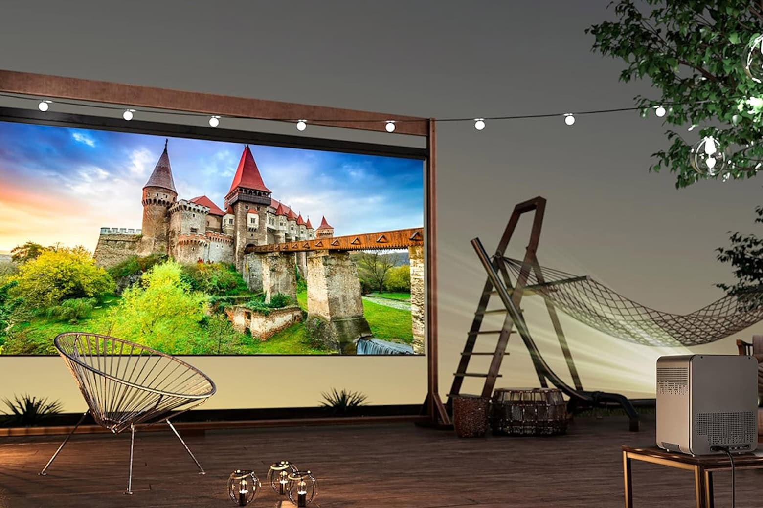 Bring movie night anywhere with this portable projector, now under $250.