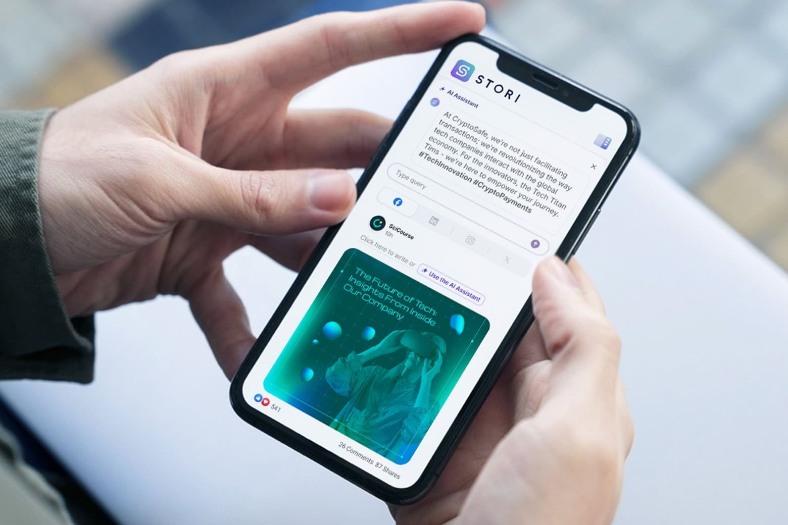 Stori is an AI logo generator, branding manager and social media content creator.