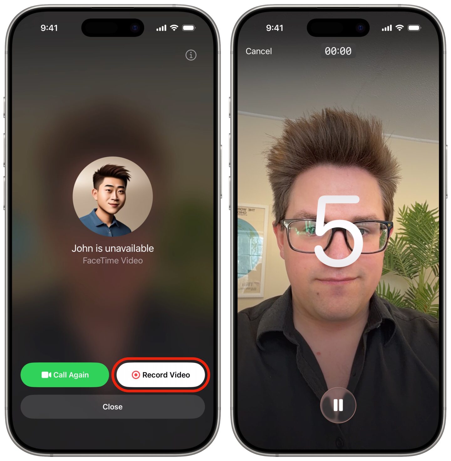 Record FaceTime Video Recording a FaceTime video