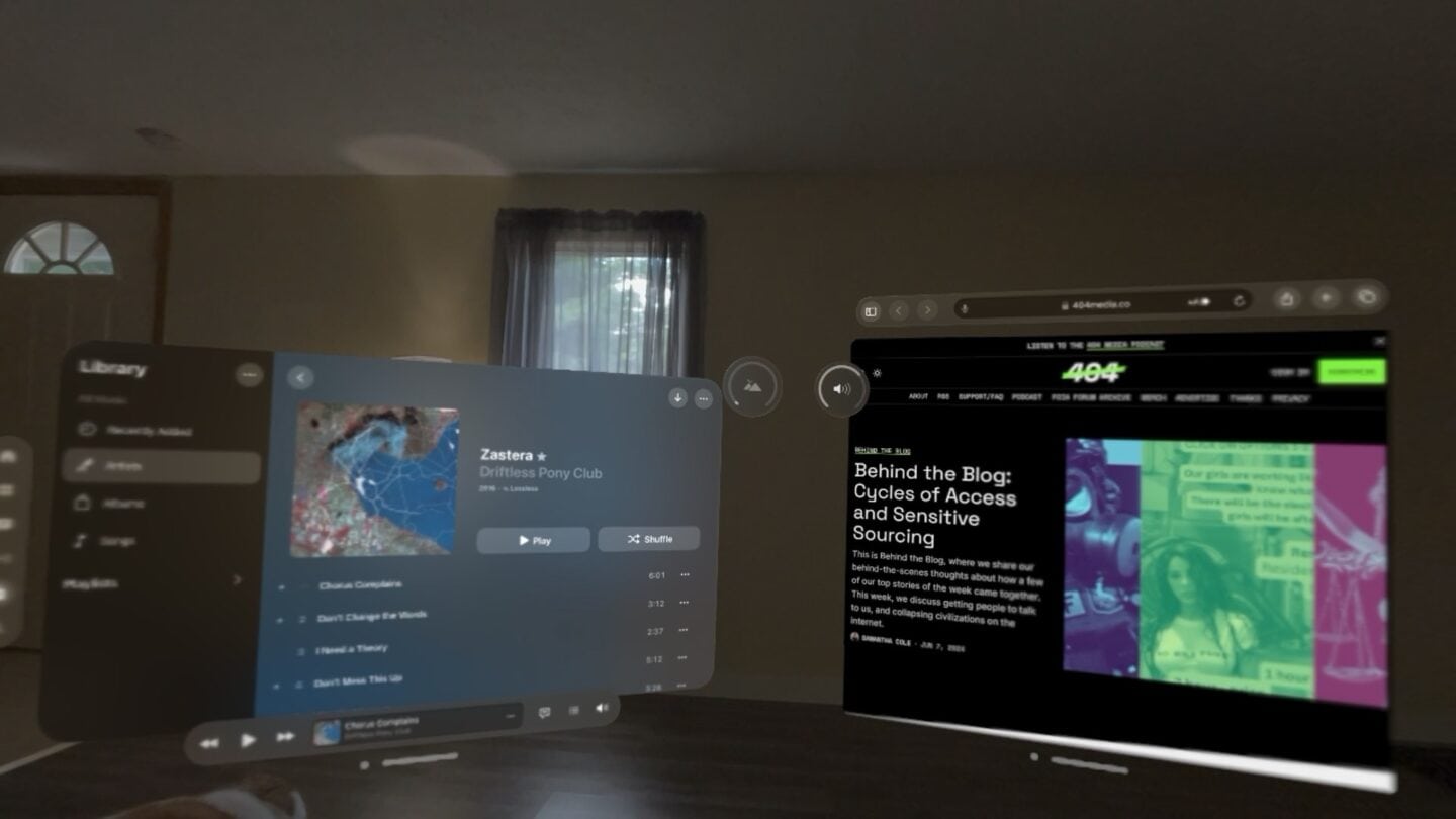 Vision Pro Volume Virtual Environment Dial Vision Pro virtual environment / volume dials.