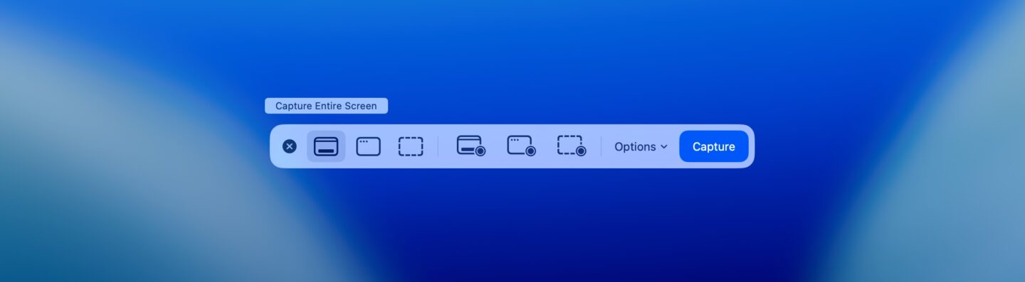 Capture Entire Screen Capture Entire Screen setting on the Mac